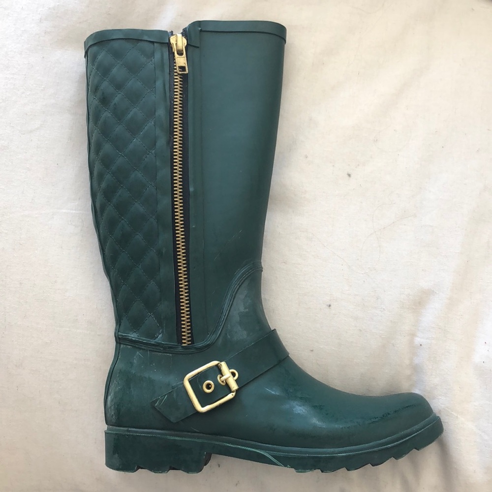 Green Steve Madden Rainboots